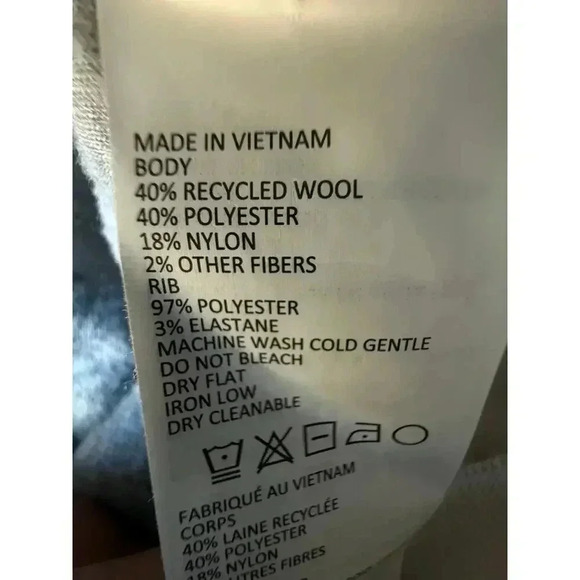 Prana Women’s Paskal Wool Blend Hoodie Bone Gray Front Pocket Sz XL - Picture 11 of 12